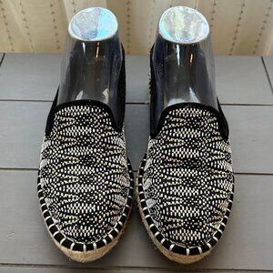 Universal Thread Carly Black Woven Espadrille Flats 6.5